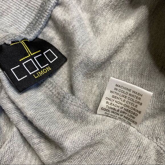 Coco Limon Cropped Skull Skeleton Joggers Gray Halloween Horror Spooky Sz M - Picture 10 of 11